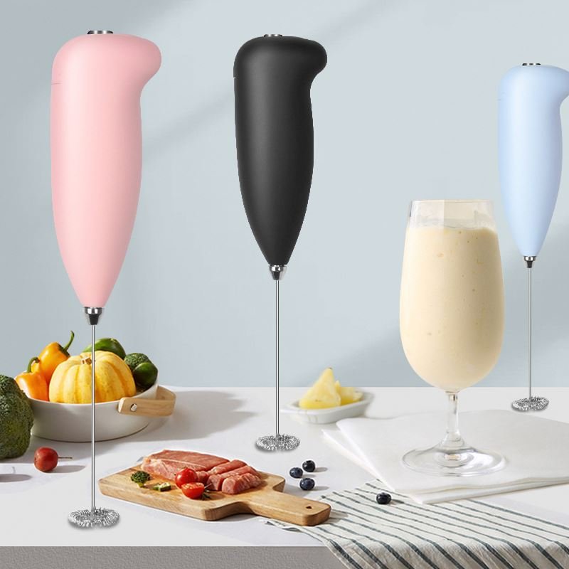 Hot Sale Handheld Electric Milk Frother Stainless Steel Battery Powered Coffee Milk Frother Whisk Electric Mixer tools