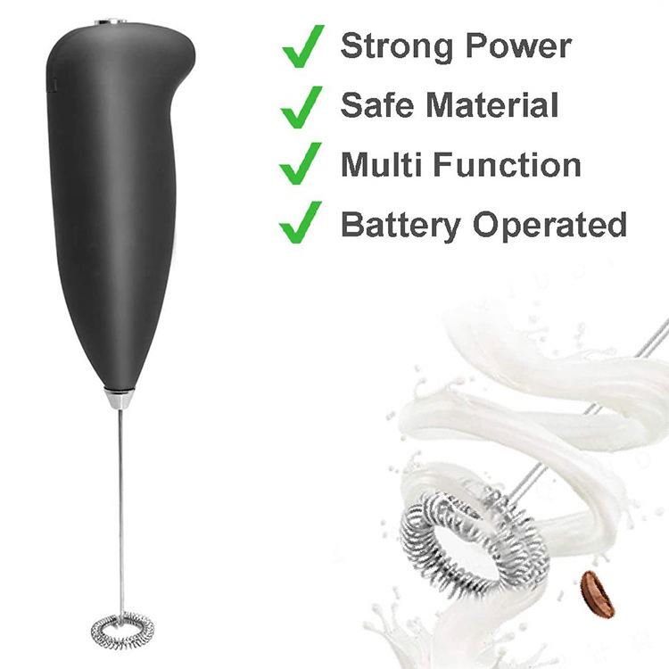 Hot Sale Handheld Electric Milk Frother Stainless Steel Battery Powered Coffee Milk Frother Whisk Electric Mixer tools