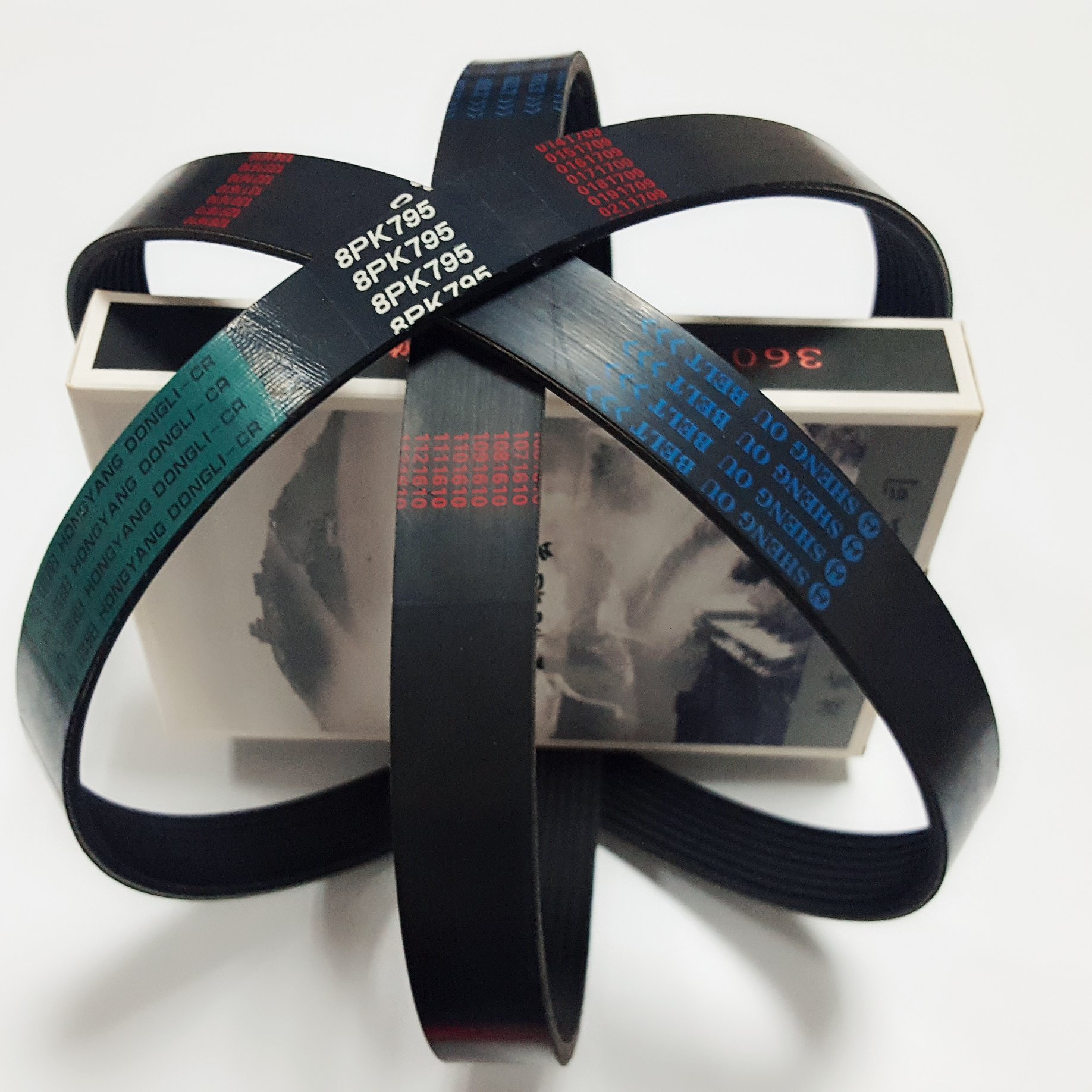 5PK 8PK1420 6PK 5pk940 4pk765 isf 3.8 belt rubber transmission belts V Ribbed fan belt 7pk 1250
