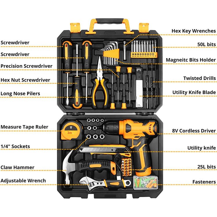 Electronic Power Tools And Accessories Pouch 126pcs Power Tool Combo Kit Power Tool Accessories