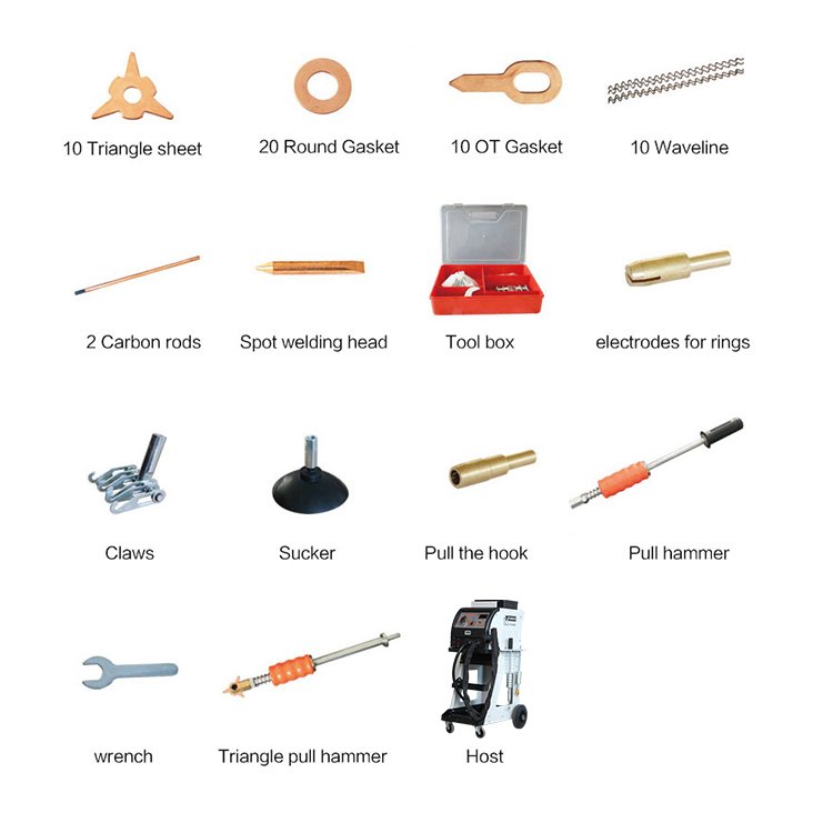 FUNISI Metal Car Body Repair Equipment Steel Auto Dent Remover Pulling Machine Automotive Dent Puller Spot Welder Dent Puller