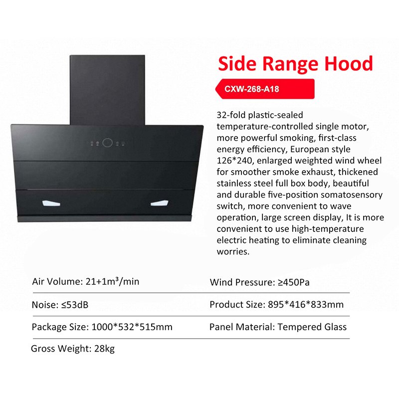 Household Modern Oil-proof Kitchen Hood Household Intelligent Frequency Conversion Cleaning All-in-one Hoods