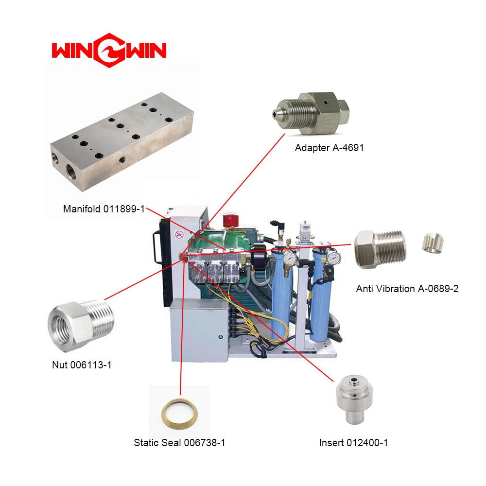 Waterjet Cutting End Cap Assembly 011044-1 Waterjet Spare Parts Tie Rod 011034-1HP Cylinder 013932-1