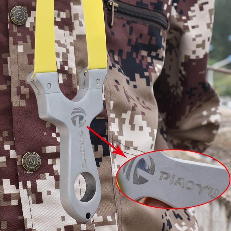 Logo Design Stainless Steel Slingshot Outdoor Hunting Shooting with Strong Rubber Band Accessories Other Shooting Product