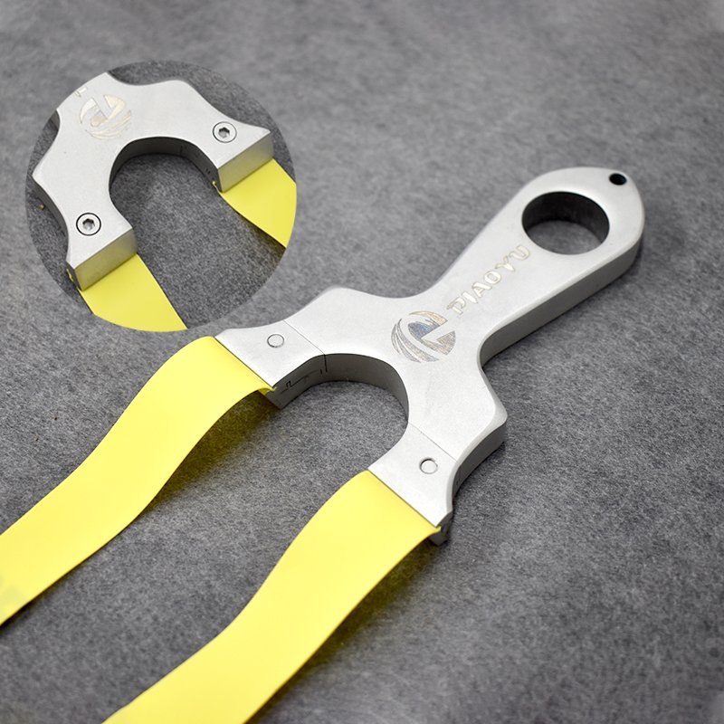 Logo Design Stainless Steel Slingshot Outdoor Hunting Shooting with Strong Rubber Band Accessories Other Shooting Product