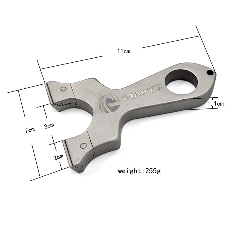 Logo Design Stainless Steel Slingshot Outdoor Hunting Shooting with Strong Rubber Band Accessories Other Shooting Product