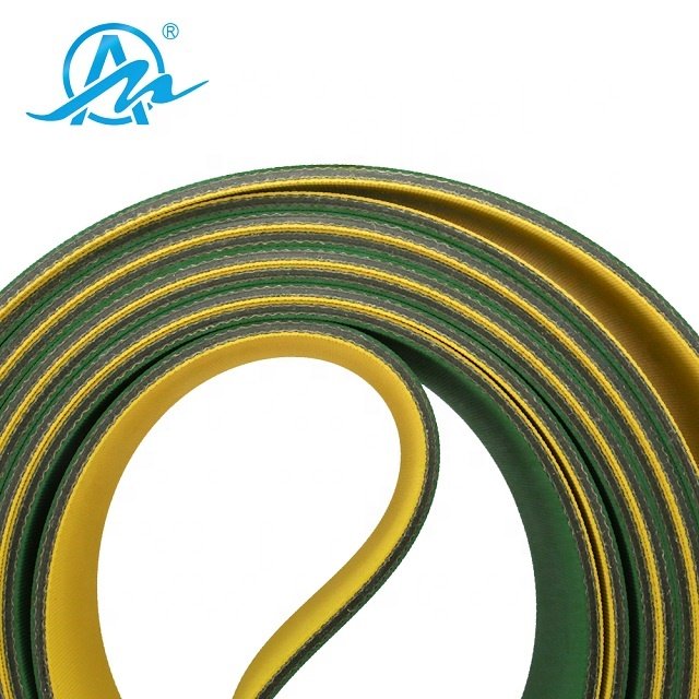 AIMAI brand wholesale price yellow and green endless flat drive belt