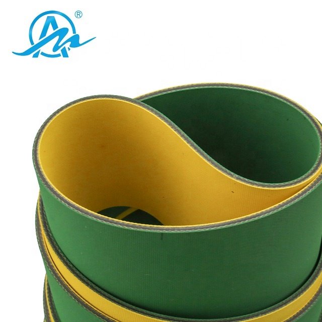 AIMAI brand wholesale price yellow and green endless flat drive belt