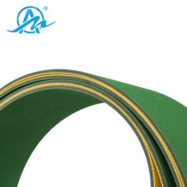 AIMAI brand wholesale price yellow and green endless flat drive belt