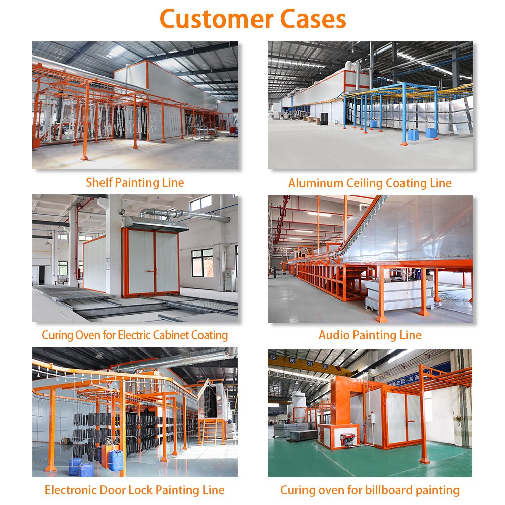 Electrostatic Enamel Powder Coating Curing Production Line Iron Hot Product