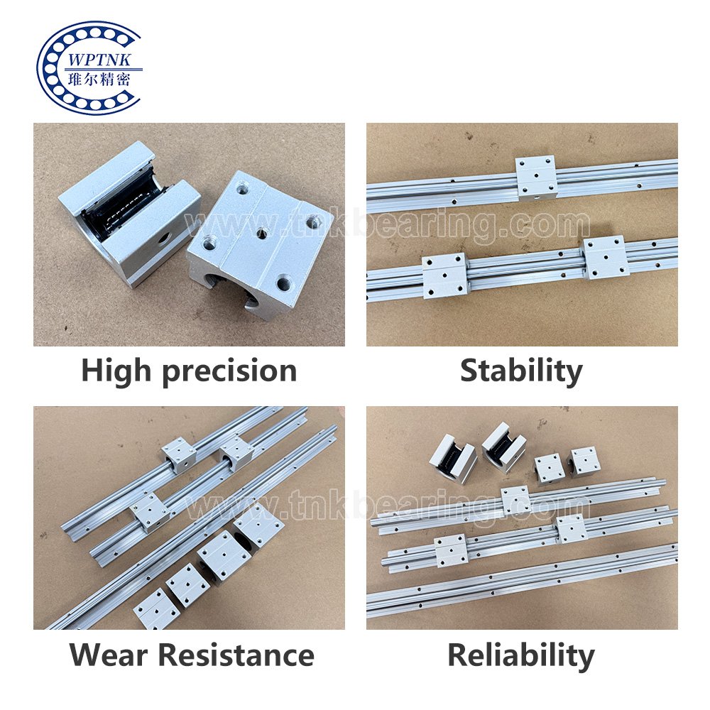 Free Sample Chinese Manufacturer SBR10 SBR12 SBR16 SBR20 Aluminum SBR12UU 12mm Linear Shaft Guide Rail Bearing Optical Axis