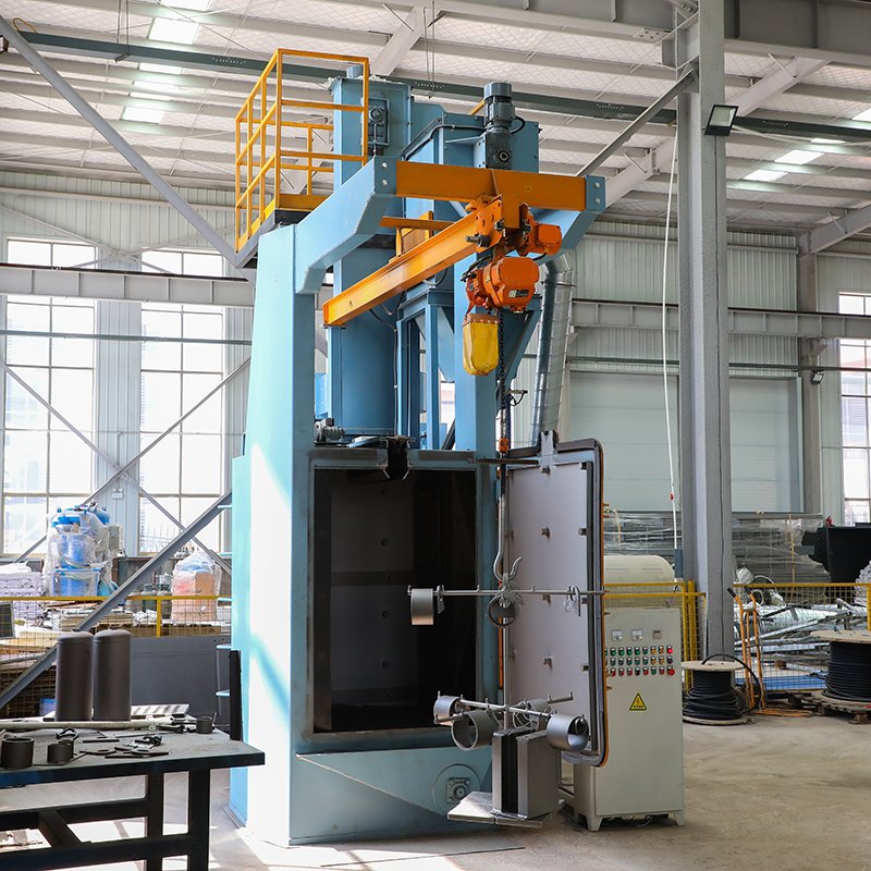 Q3720 Y-rail Hook Type Shot Blasting Machine For Car Wheels Treatment