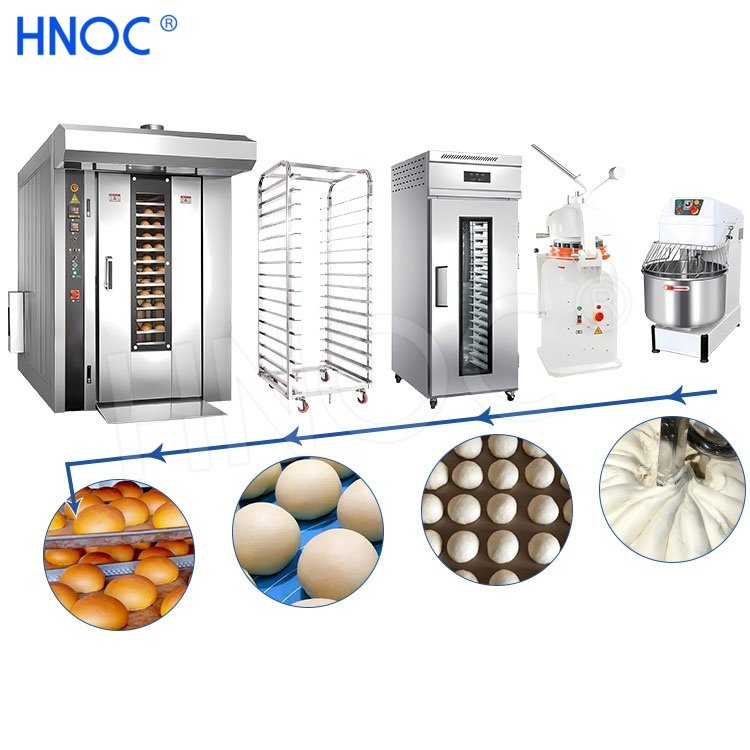 HNOC Auto French Baguette Bread Make Machine All Full Set Complete Bread Bakery Equipment Set Price