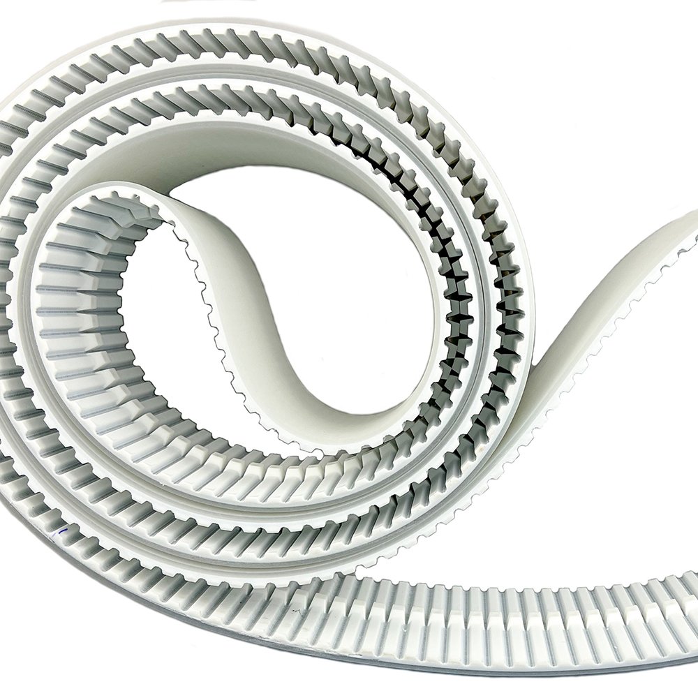 White PU timing belt for Glass Edge Grinding Machine tooth ATK10 pu timing belt