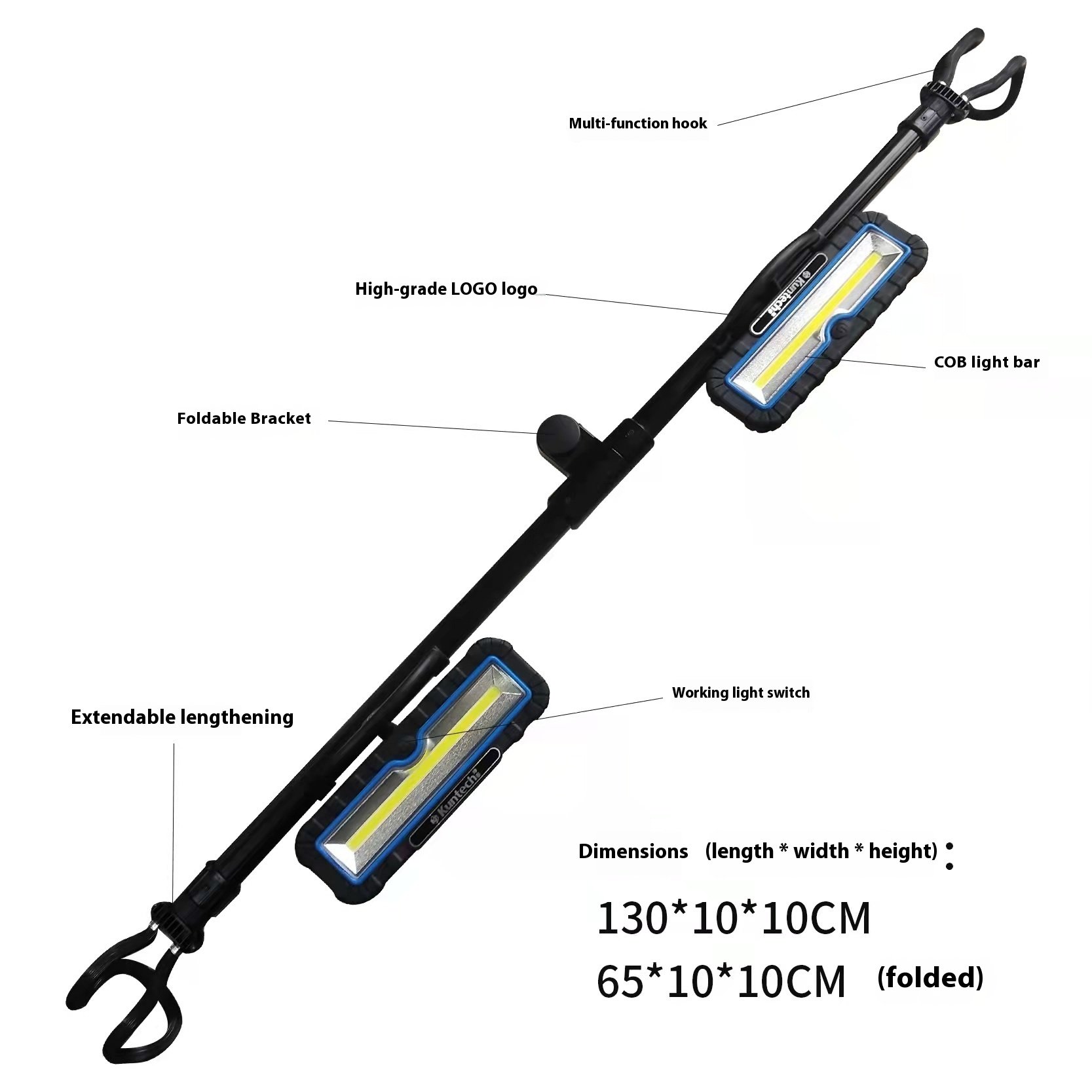 Kuntai Rechargeable Handheld LED Lighting Lamp Adjustable Engine Compartment Cover Engine Maintenance Work Body Repair Equipment
