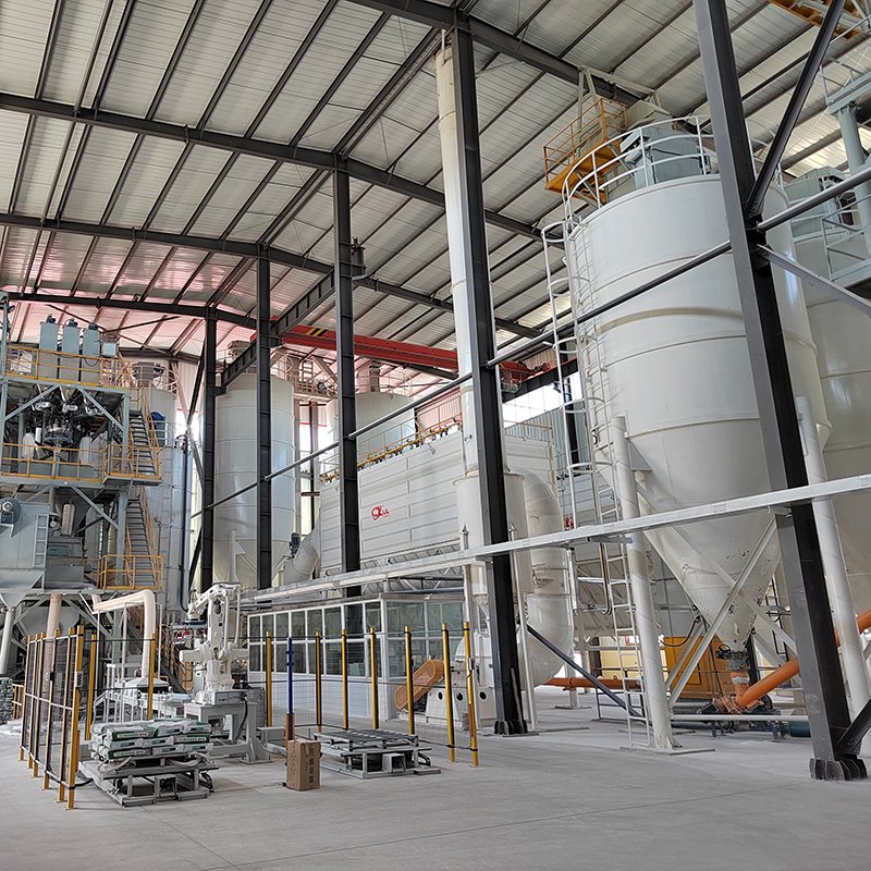 Granule Ribbon Mixer Custom Twin Shaft Mixer Automatic Dry Mortar Production Line Adhesive Manufacturing Plant