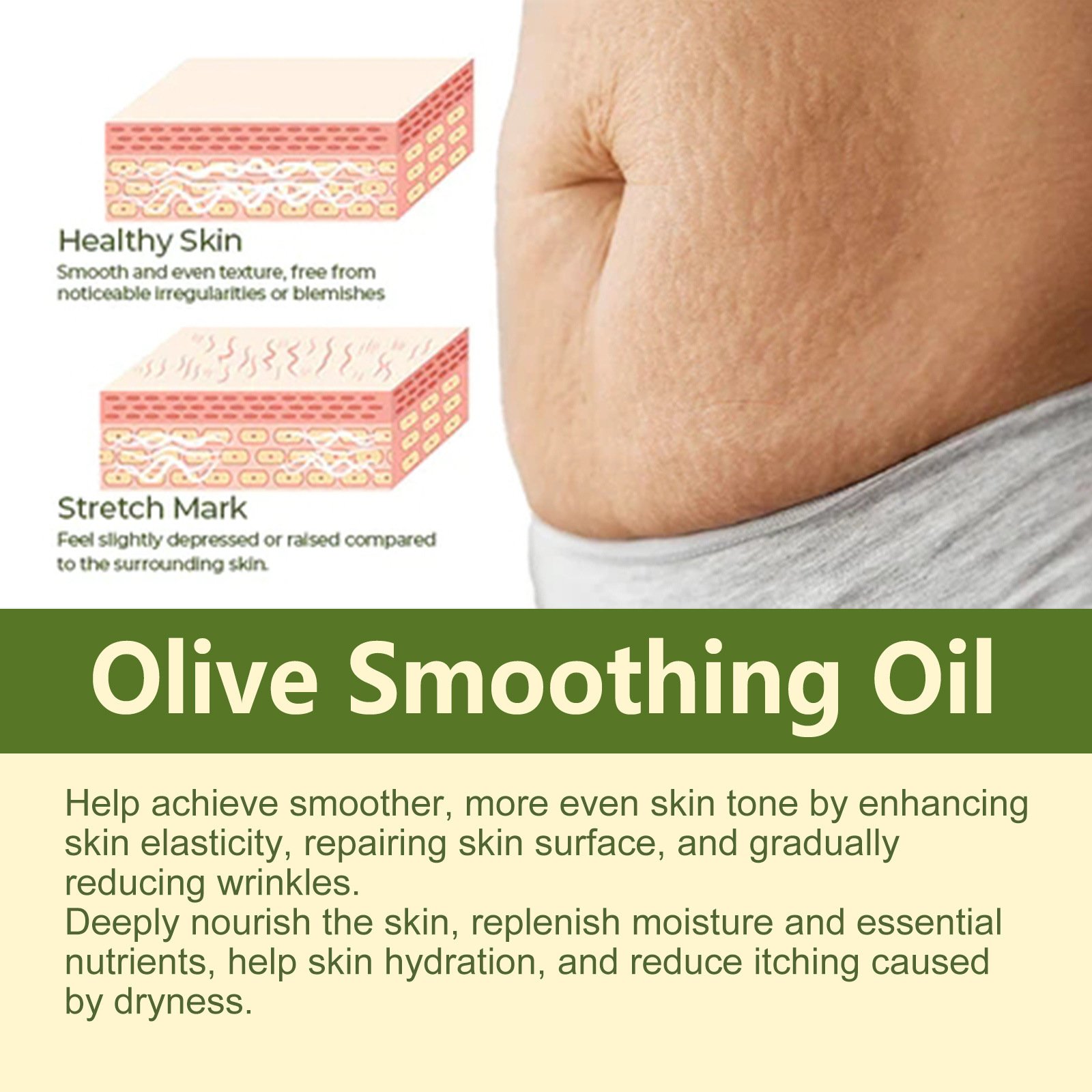 Private Label Oem Olive Skin Repair Body Oil Cross-Border Gentle Moisturizer for Smooth Skin Beauty & Personal Care Product