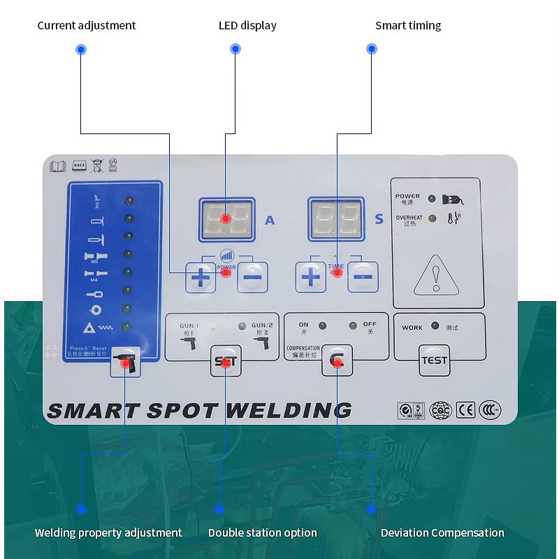 High Configuration Portable Auto Dent Puller Machine Spot Welding Machine for Car Body Repair with Digital Panel