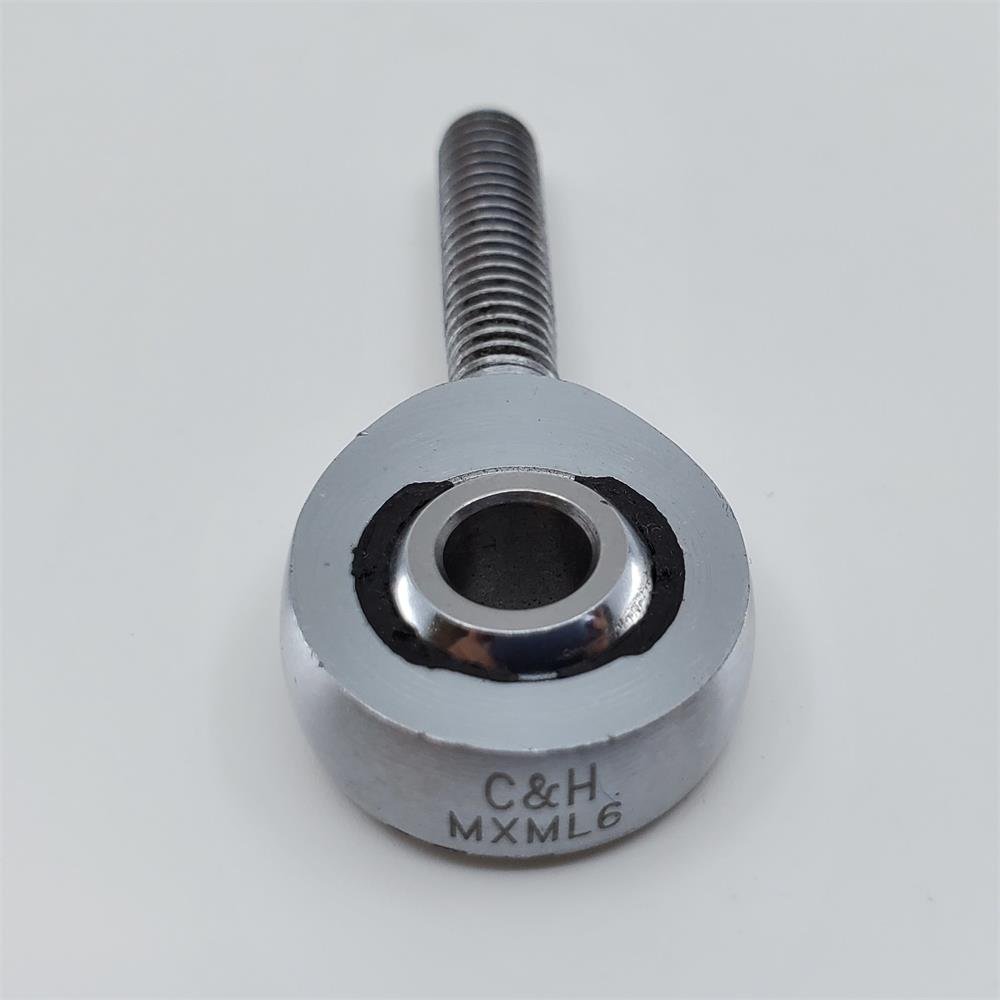 MXMR6 Chromoly Joint, 6mm Metric Male Racing Heim Joint, Right Hand Loader Slot Rod End, 6mm Hole, M6x1.0 Thread
