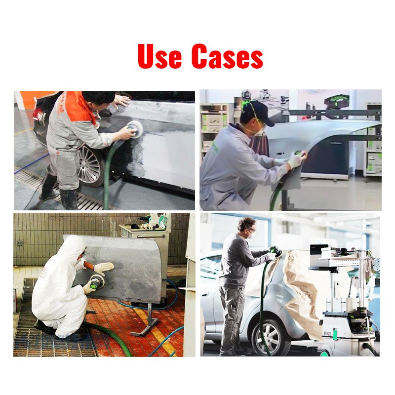 FUNISI F9 Hot Selling Pneumatic Paint Sanding Machine Car Repair Grinding Equipment with Two Sanders Electrical Grinding Head