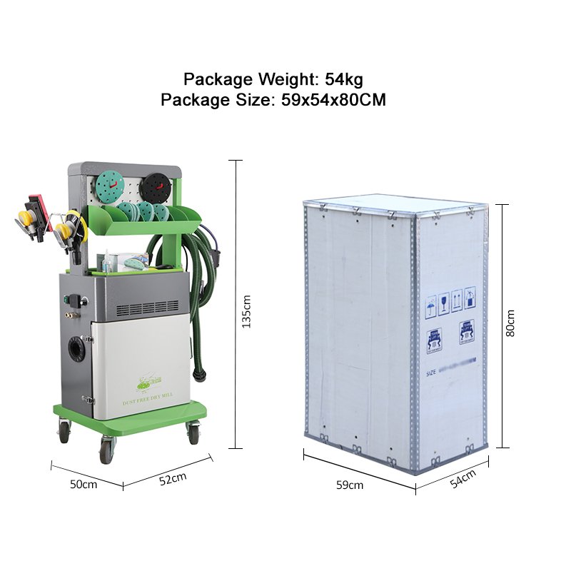 FUNISI F9 Hot Selling Pneumatic Paint Sanding Machine Car Repair Grinding Equipment with Two Sanders Electrical Grinding Head