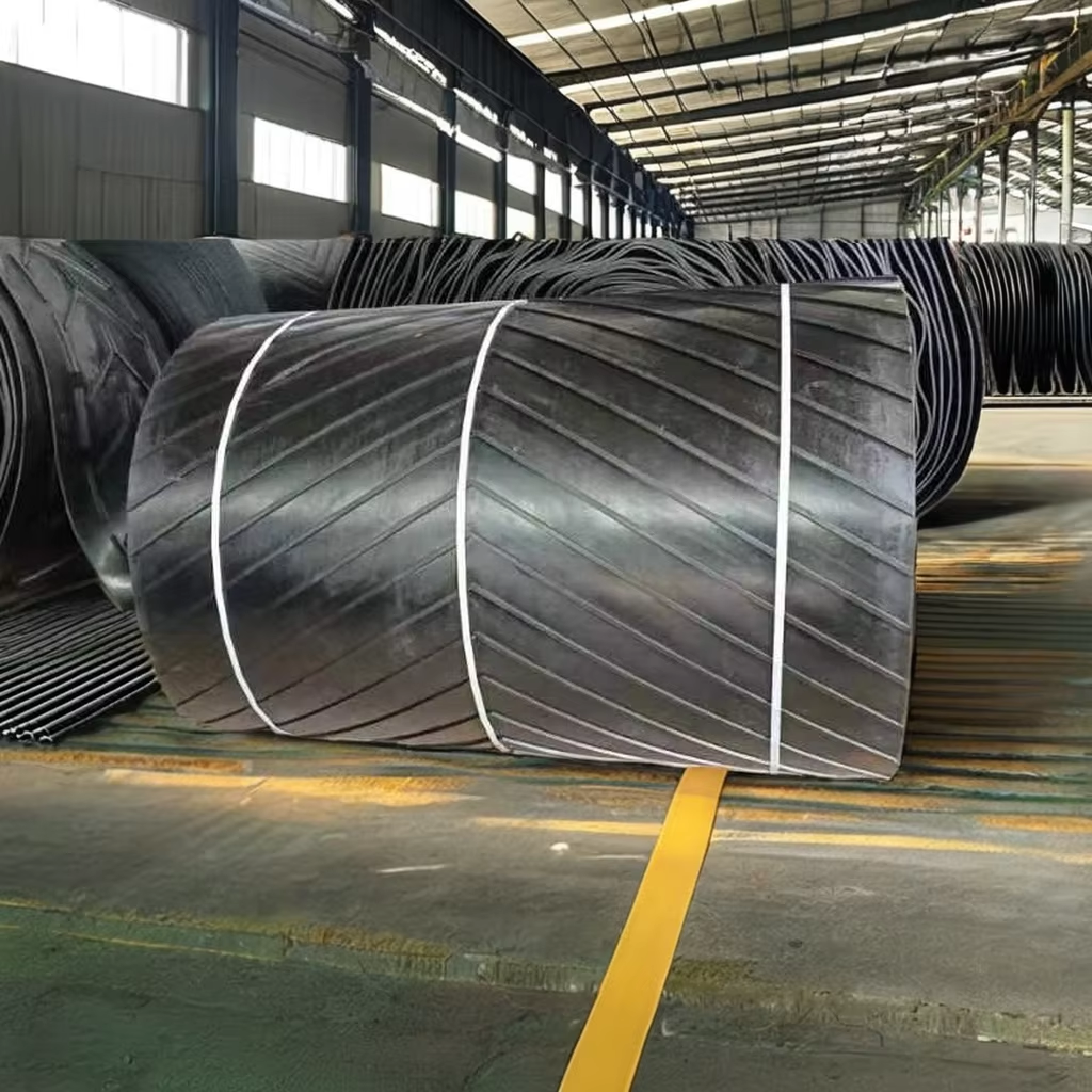 China Manufactured V-Patterned Conveyor Belt for Metallurgical Industry