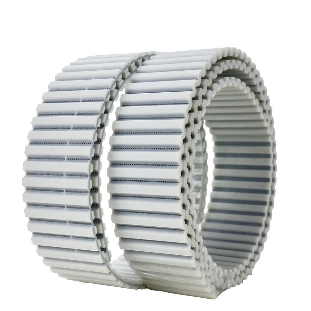 Hot selling double-sided Tooth PU Transmission Belts White PU Open ended Timing Belt