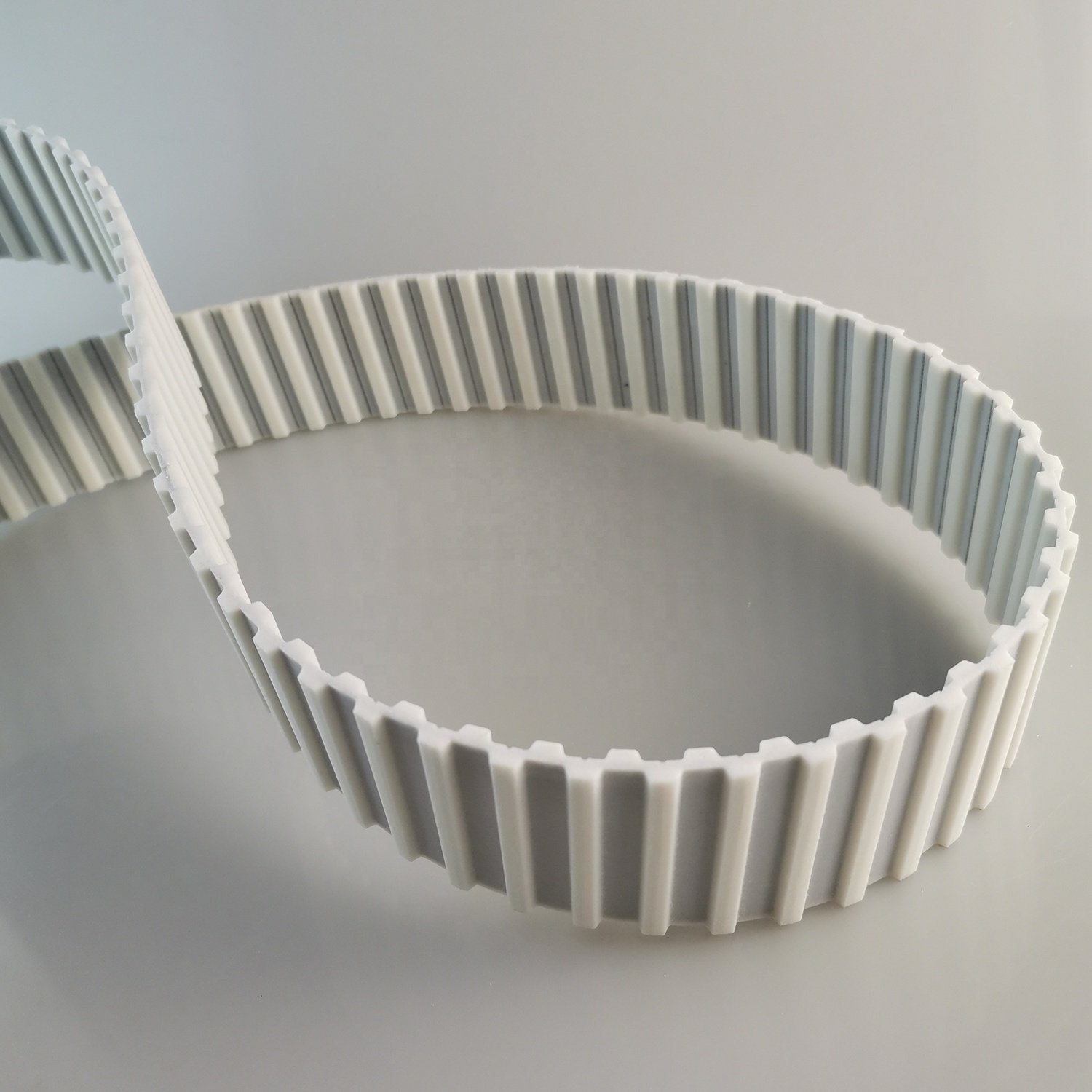 Hot selling double-sided Tooth PU Transmission Belts White PU Open ended Timing Belt