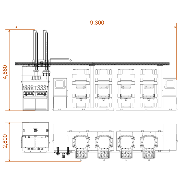 Advanced Configuration Hot Sale Semi-automatic Four-station Brake Pads Production Line Brake Pads Making Machine