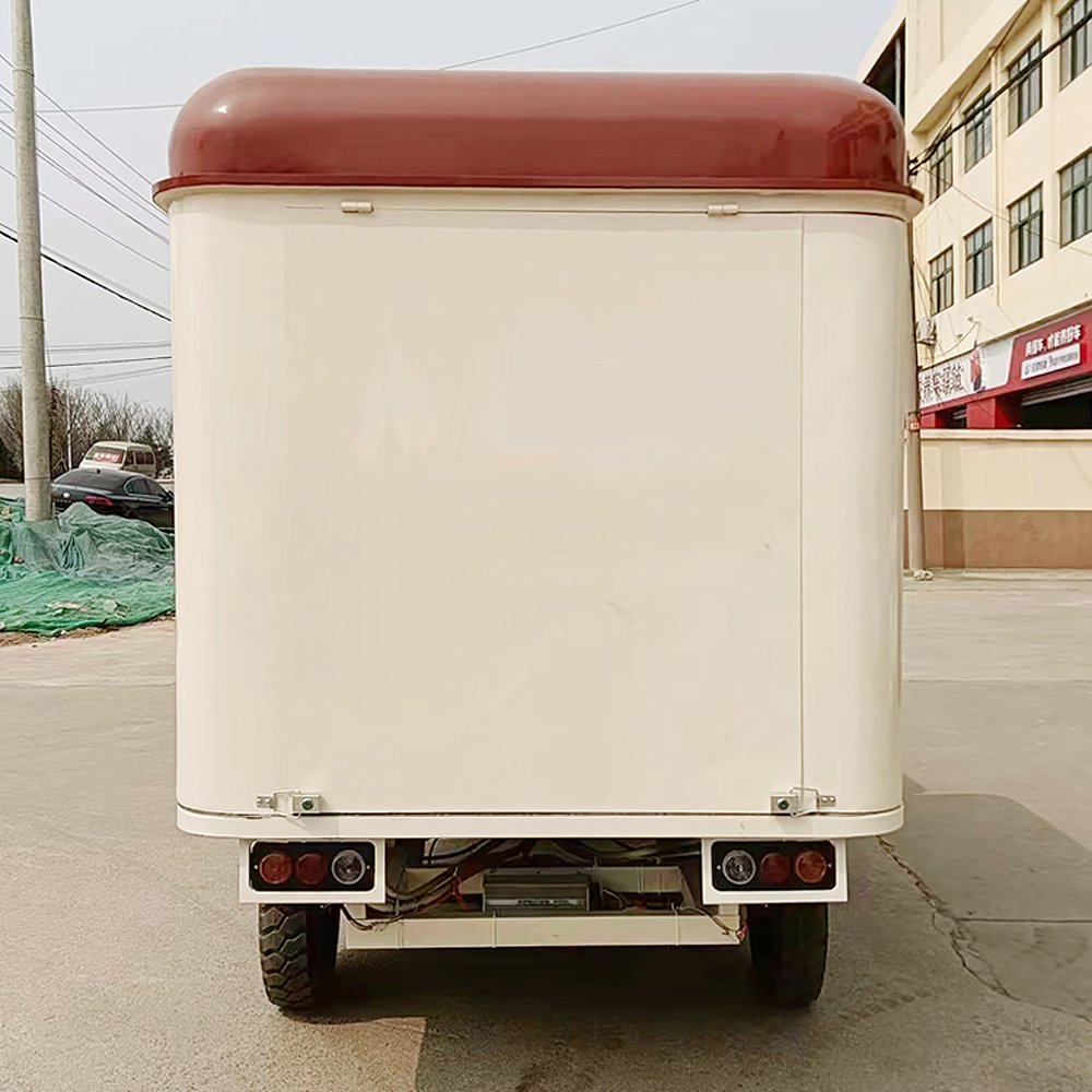 Coffee Catering Cart Electric Food Van Mobile Fast Ice Cream Tricycle Tuk Tuk Piaggio Ape Truck for Sale