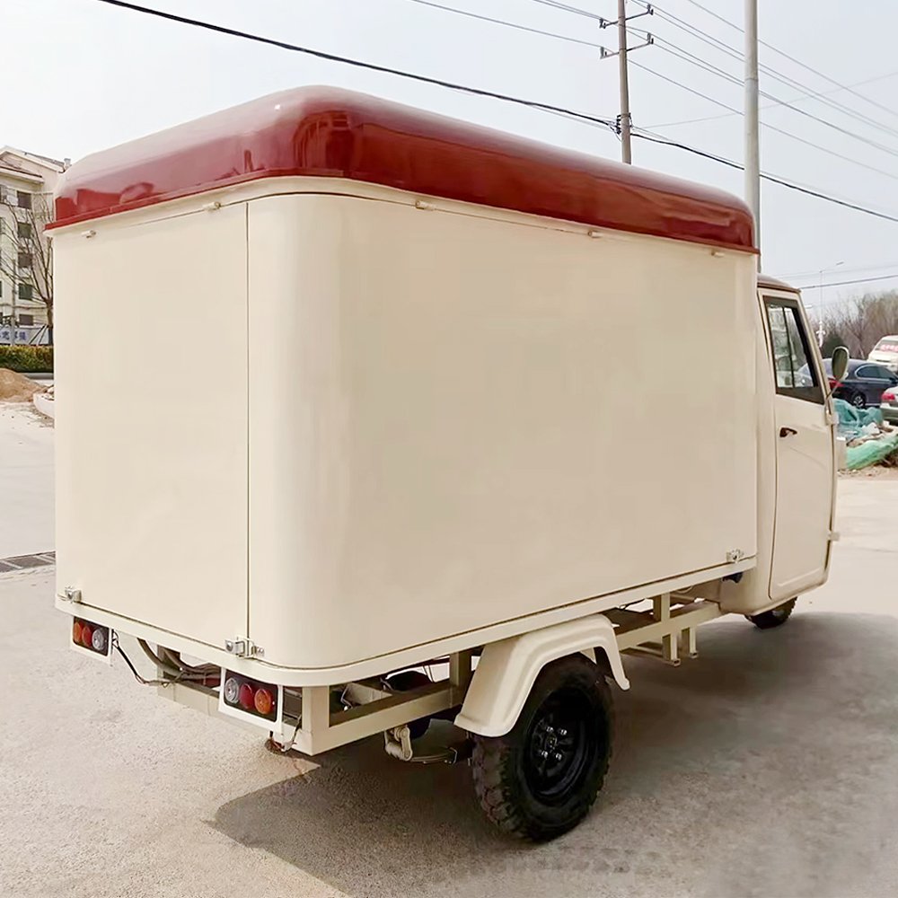 Coffee Catering Cart Electric Food Van Mobile Fast Ice Cream Tricycle Tuk Tuk Piaggio Ape Truck for Sale