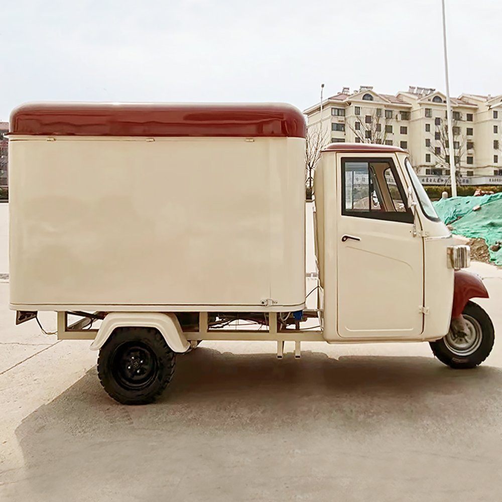 Coffee Catering Cart Electric Food Van Mobile Fast Ice Cream Tricycle Tuk Tuk Piaggio Ape Truck for Sale