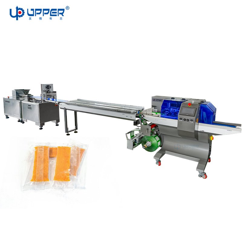 Auto Extrusion Cutting Food Packing Machine for mango Fruit Dates Chocolate Protein bar High Speed