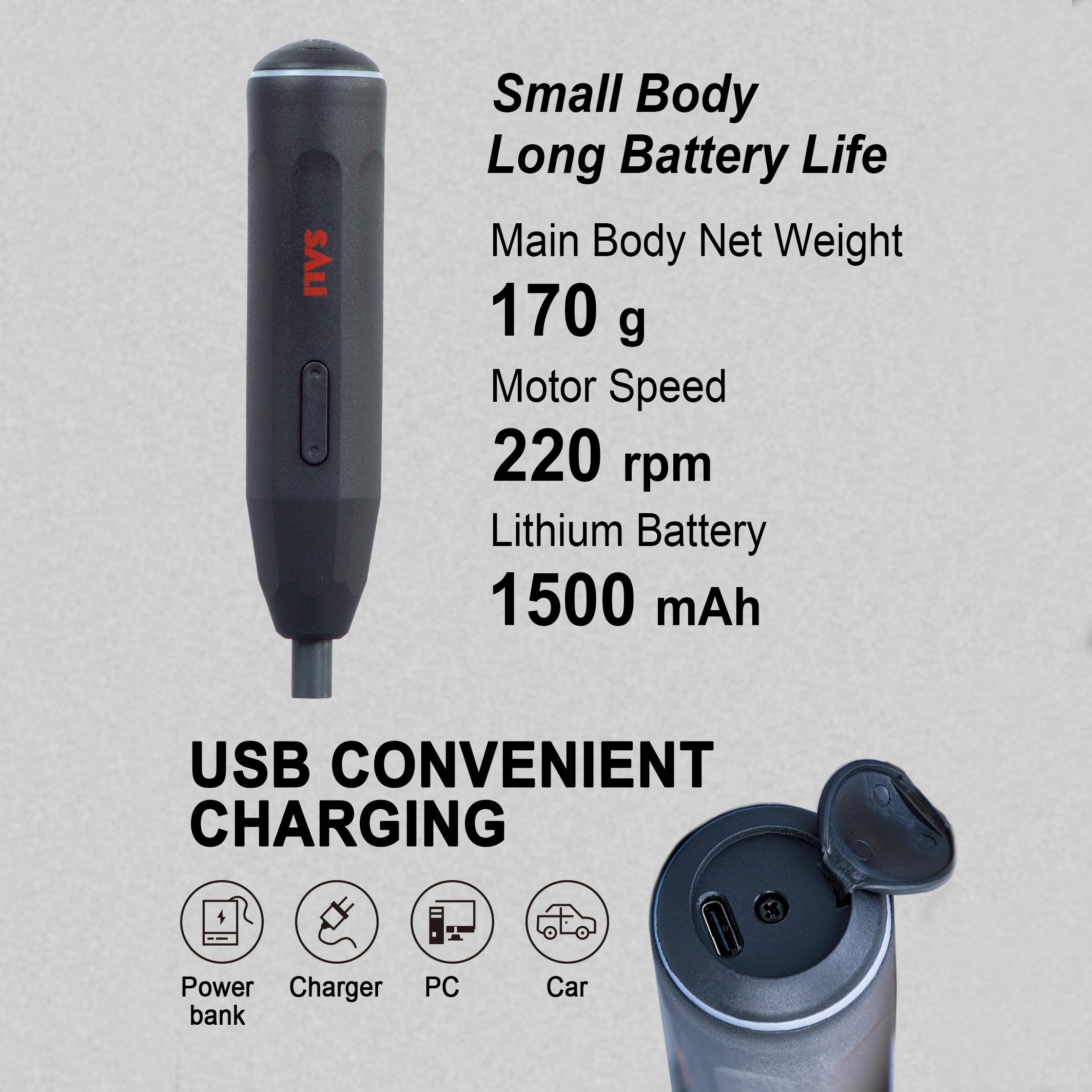SALI 39 in1 Rechargeable 1200mAh lithium battery 3.6V cordless precision mini electric screwdriver set