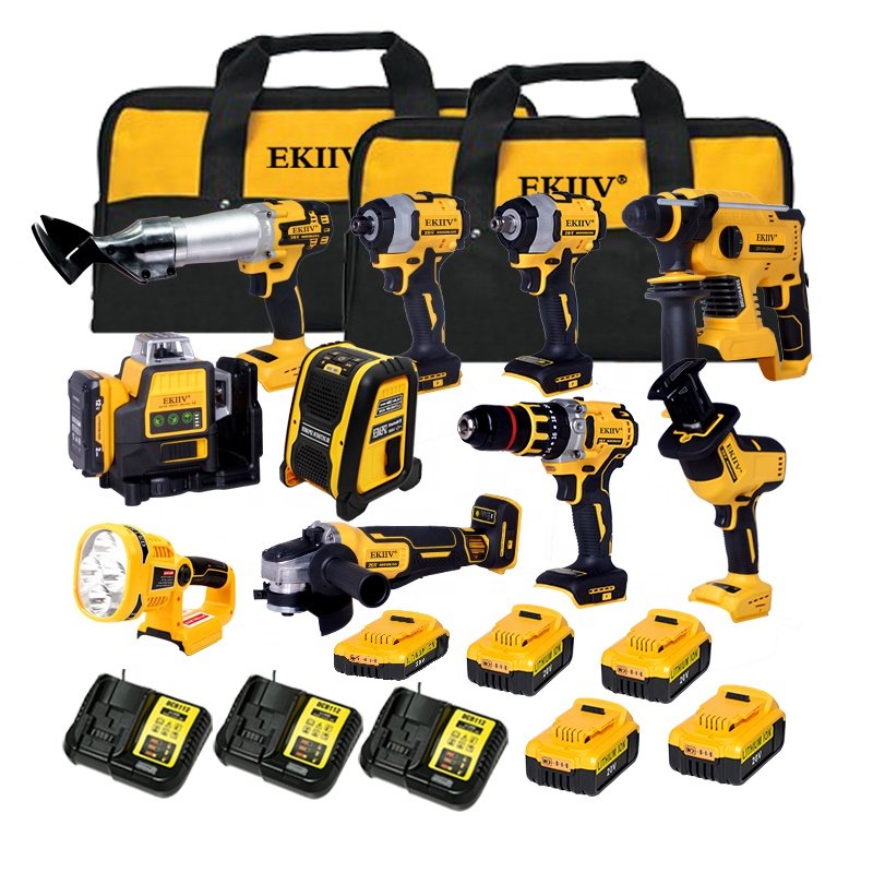 Wholesale Price Cordless power tools 21V 10PCS Accessories Kit Set Electric Mini Power Cordless Drill Hand Drill Driver Tools