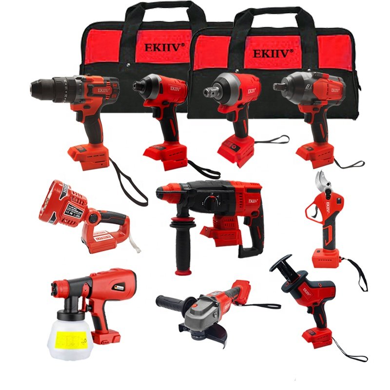Wholesale Price Cordless power tools 21V 10PCS Accessories Kit Set Electric Mini Power Cordless Drill Hand Drill Driver Tools