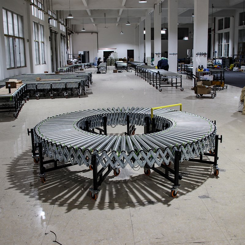 LIANGZO Electric Power Retractable Flexible Expandable Roller Conveyor for Sale