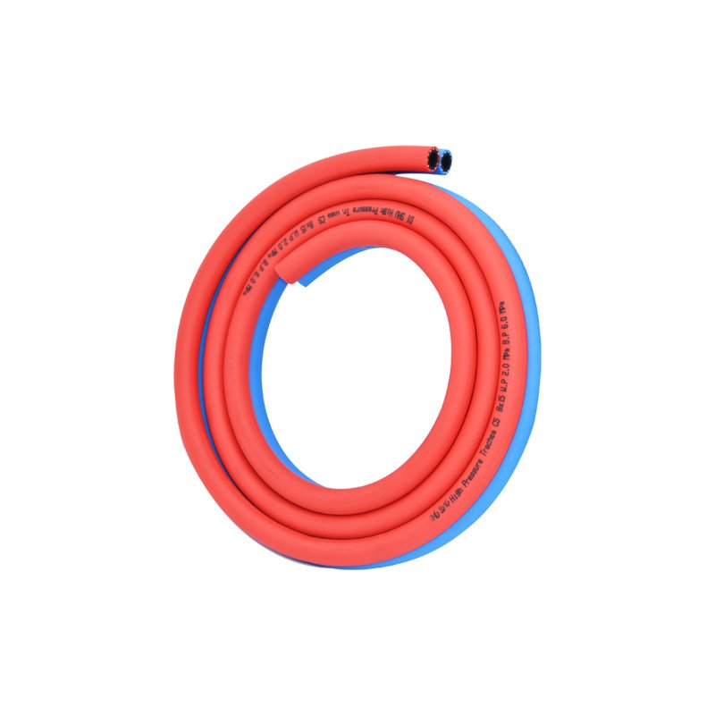 Black PVC High-Pressure Industrial Gas Hose Oil Welding Braided Rubber Oxygen-Acetylene Air Gun Pipe Smooth Cutting Available