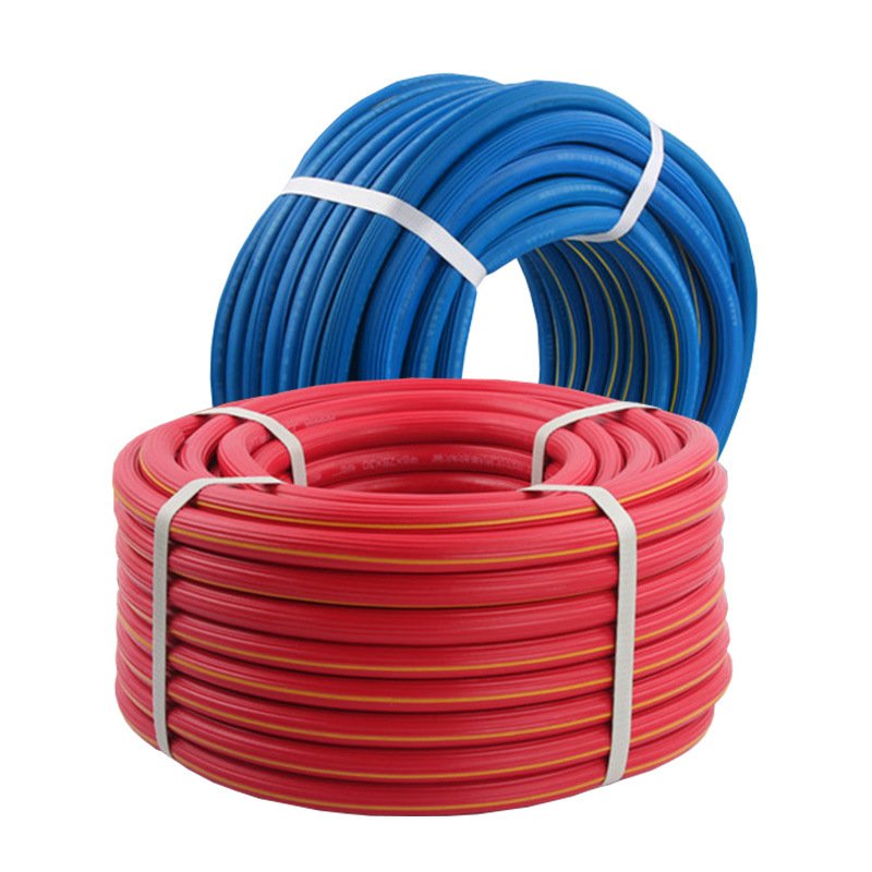 Black PVC High-Pressure Industrial Gas Hose Oil Welding Braided Rubber Oxygen-Acetylene Air Gun Pipe Smooth Cutting Available