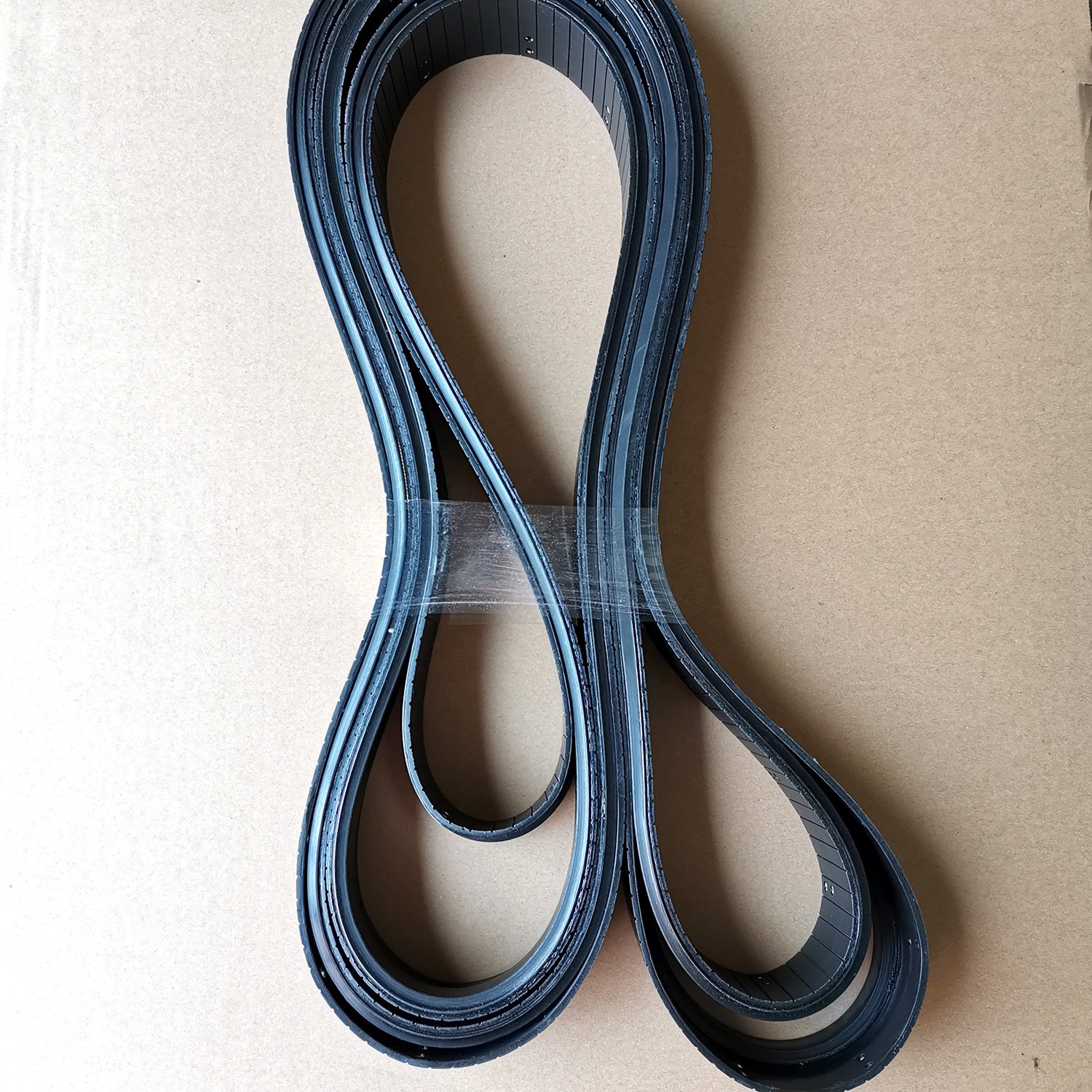 Black PU Flat belt P3 powerless treadmill belts for treadmill 3600mm PU timing belt