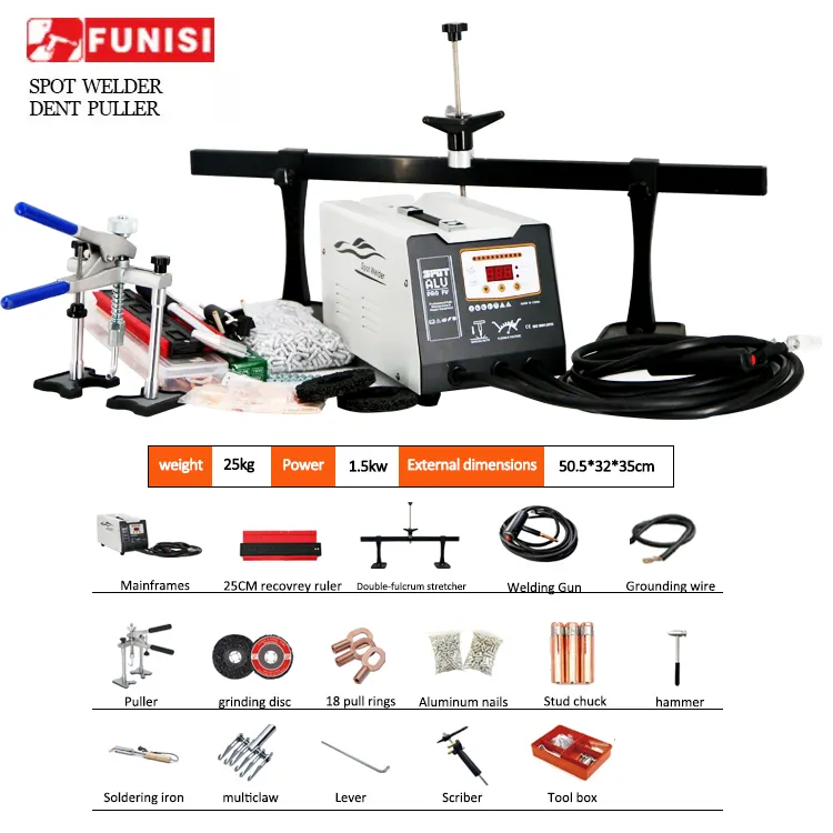 Portable Aluminum Spot Welding Aluminum Dent Puller Aluminum Car Body Repair Machine