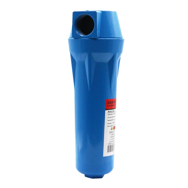High Efficiency High Precision Filter Air Compressor Compressed Air Filter Aluminum Auto Drain Valve 1.6m3/min 0.001ppm Provided