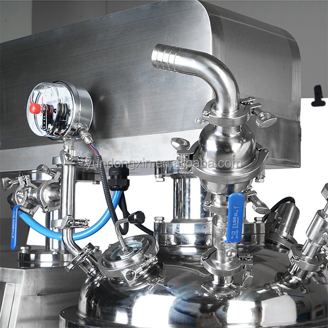 50l-1000l Cosmetics Cream Making Machine Vacuum Lotion Mixer Homogenizer Blending Mixing Tank Vacuum Emulsifying Machine