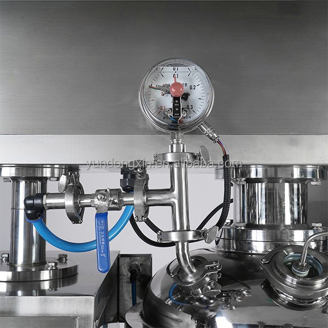 50l-1000l Cosmetics Cream Making Machine Vacuum Lotion Mixer Homogenizer Blending Mixing Tank Vacuum Emulsifying Machine
