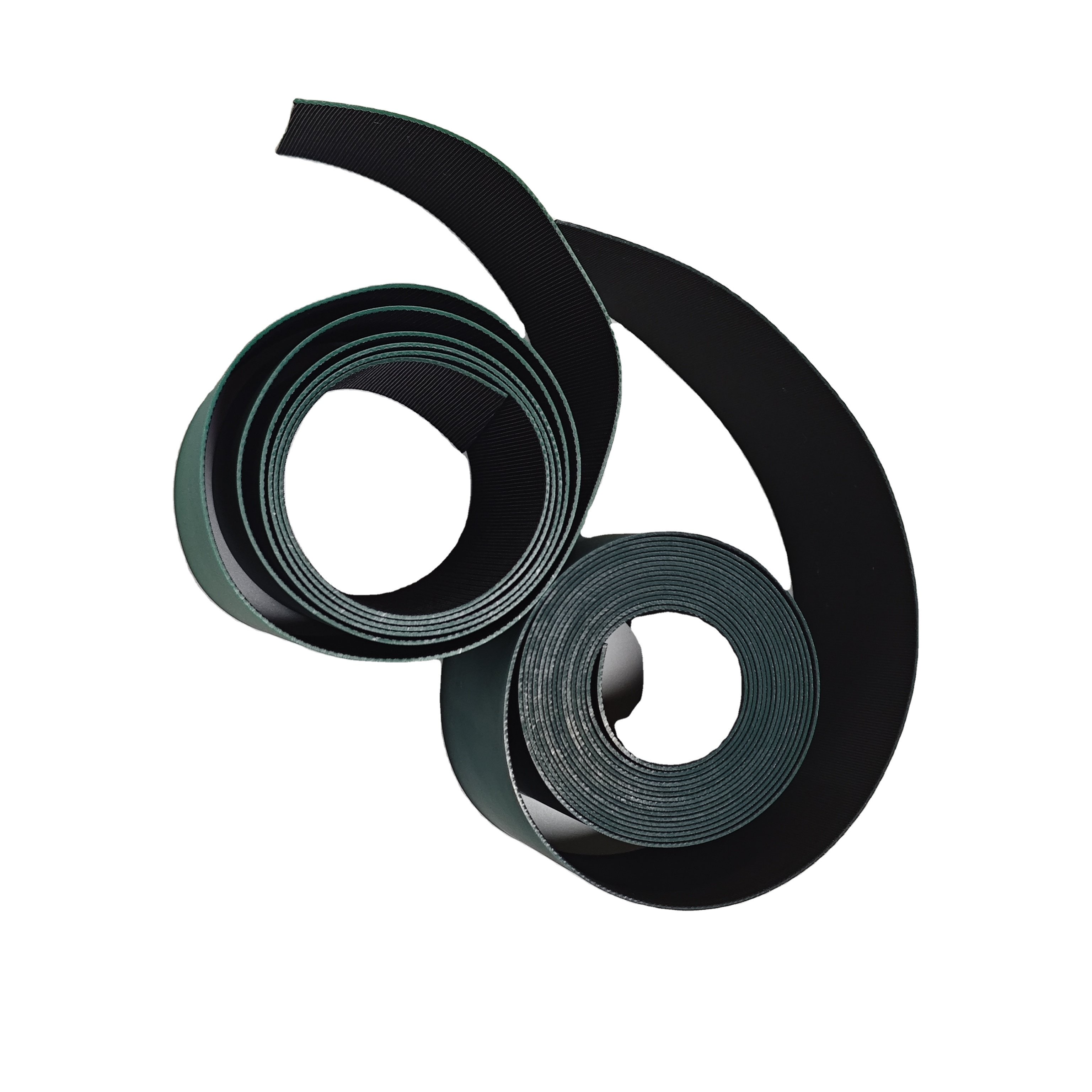 Elastic flat belt industrial grade green imported PU material synchronous belt for textile machine