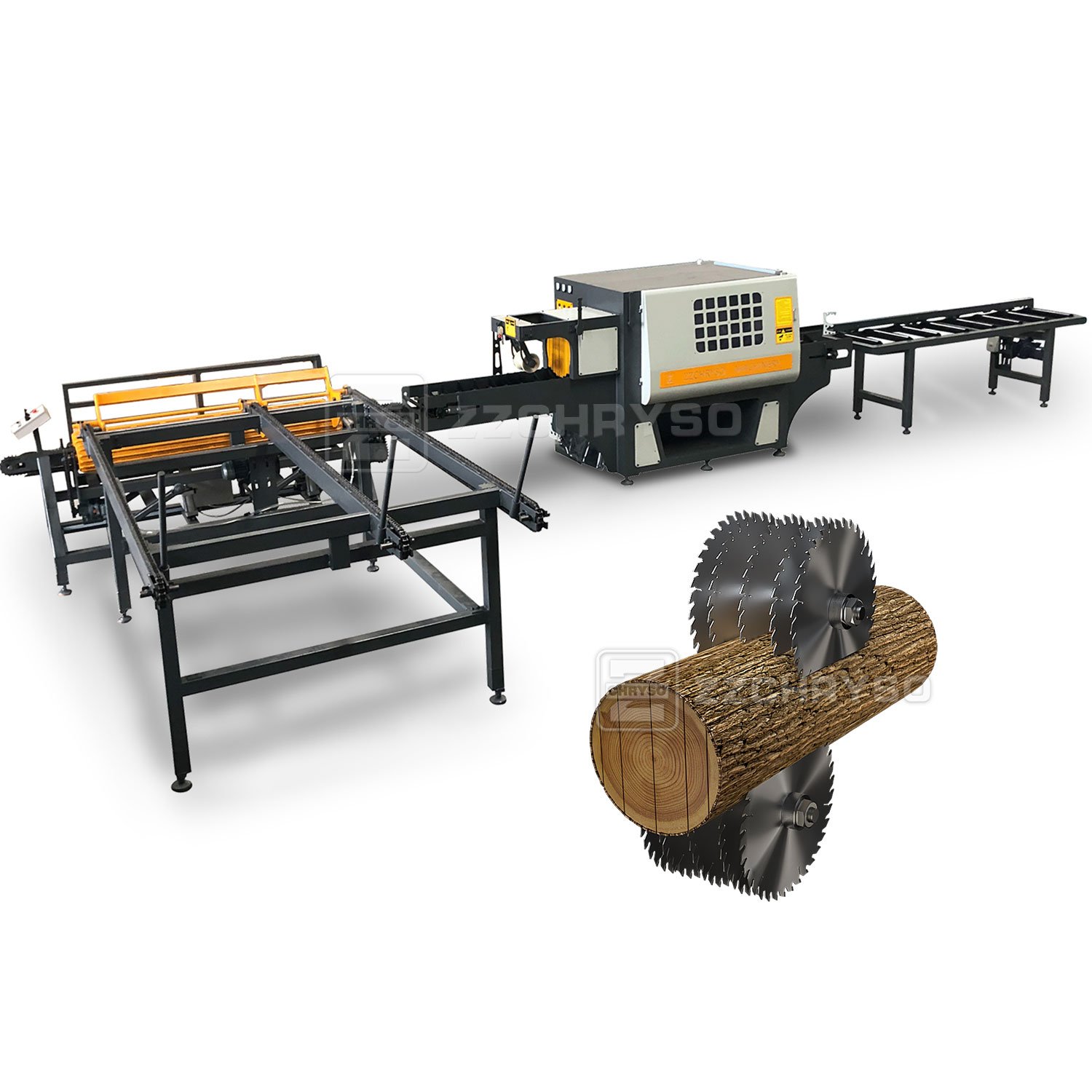 Multi Blade Rip Saw Machine Straight Line Rip Saw Woodworking Machinery with Multi-rip Saw Blade