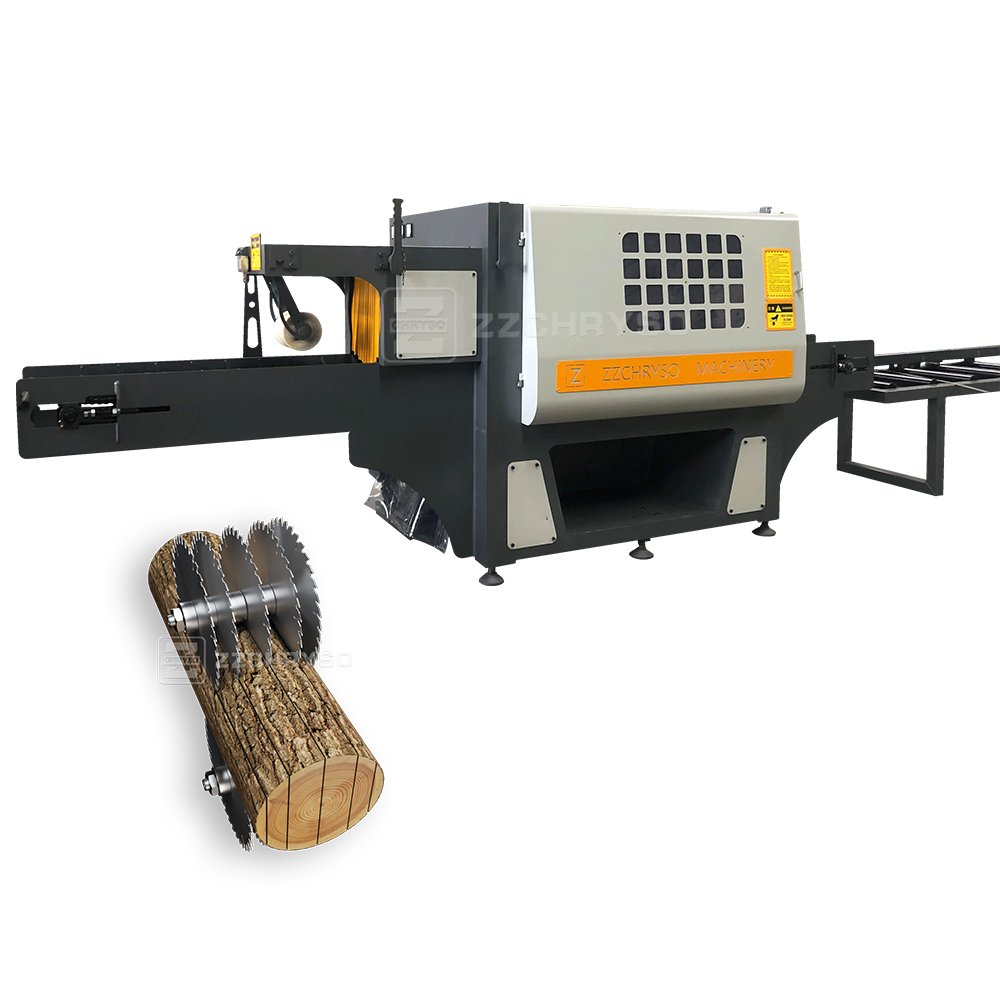 Multi Blade Rip Saw Machine Straight Line Rip Saw Woodworking Machinery with Multi-rip Saw Blade