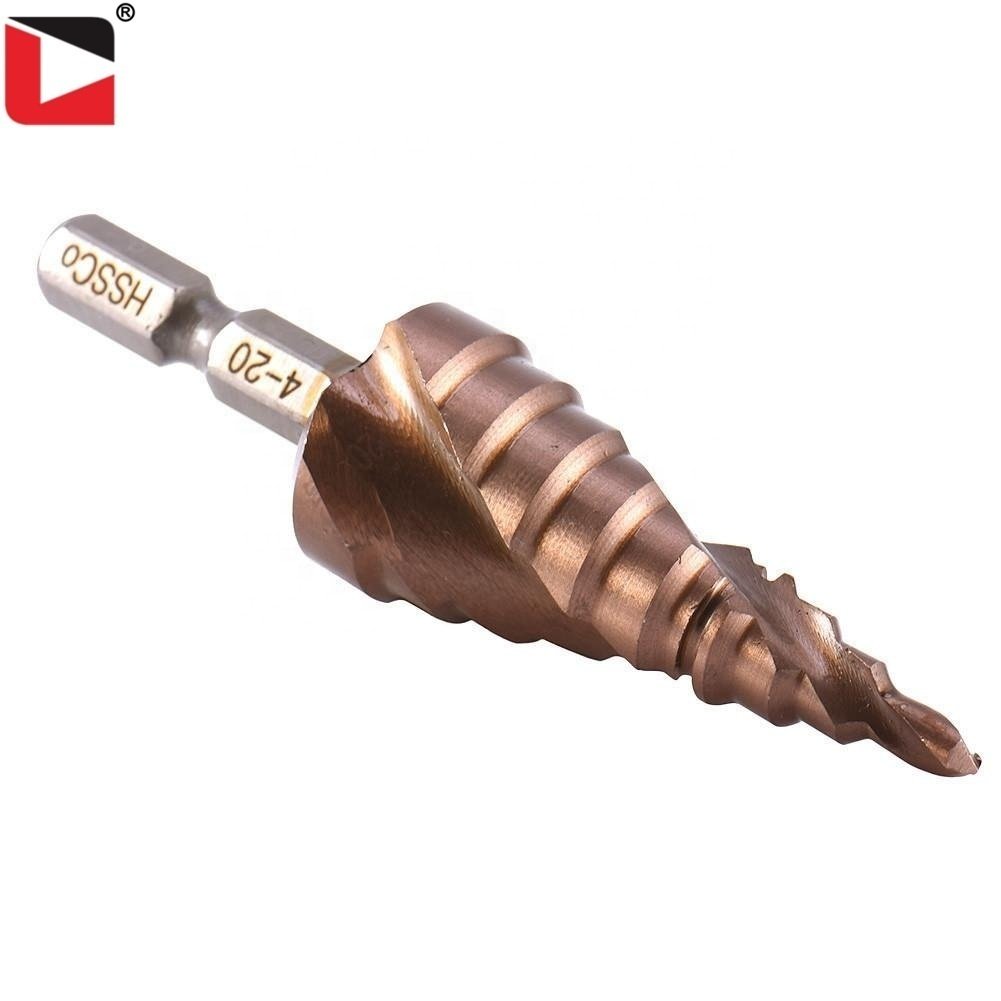 Good quality Hss cobalt spiral step drill bit set for power tool