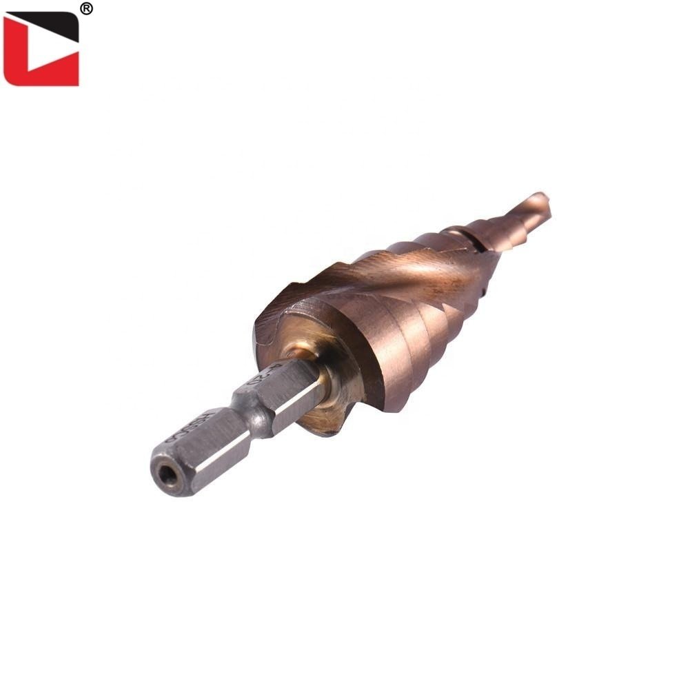 Good quality Hss cobalt spiral step drill bit set for power tool