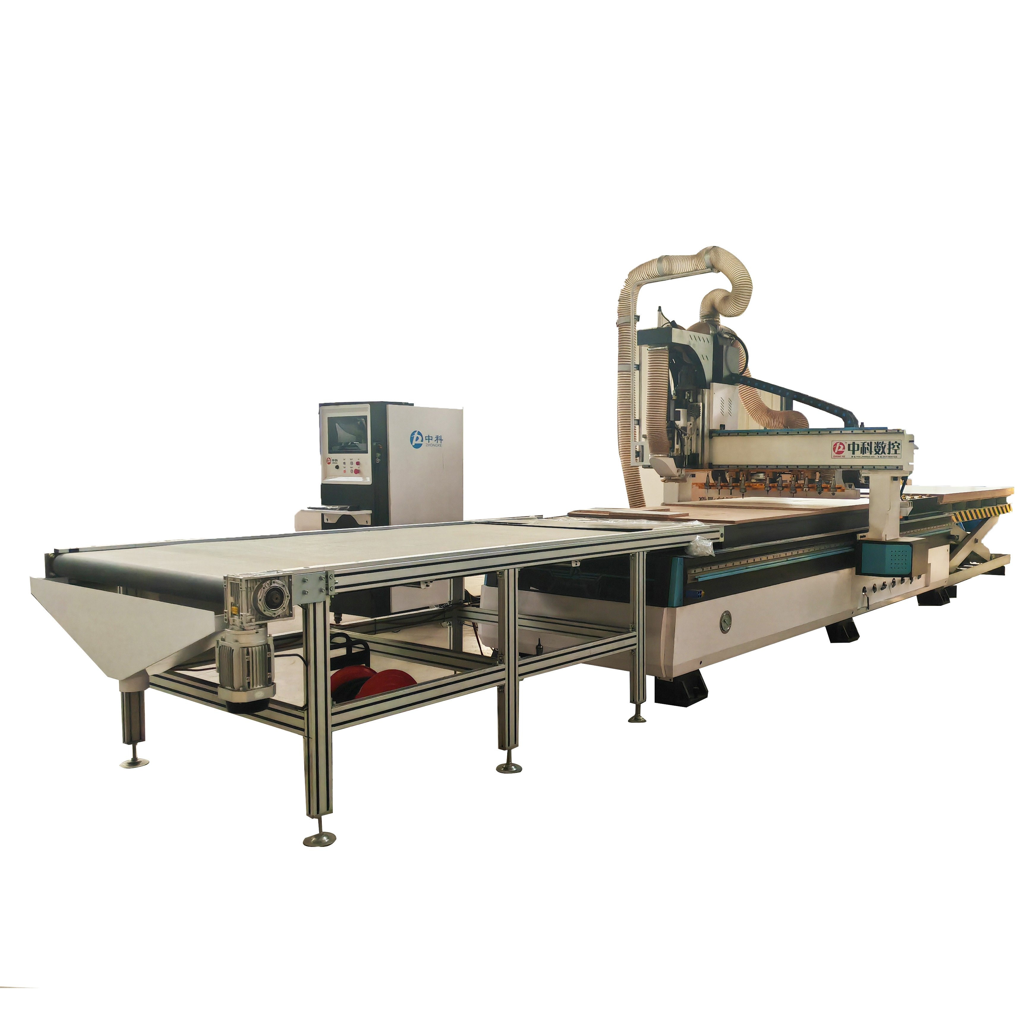 CNC Router Line for Wood Kitchen Cabinets & Panel Furniture with Nesting Software-Wood Product Processing Line
